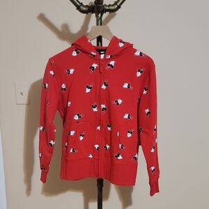 Disney Womens Red Mickey Mouse Hoodie